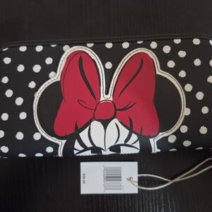 Disney Loungefly Black and White Polka Dot Minnie Mouse Wallet